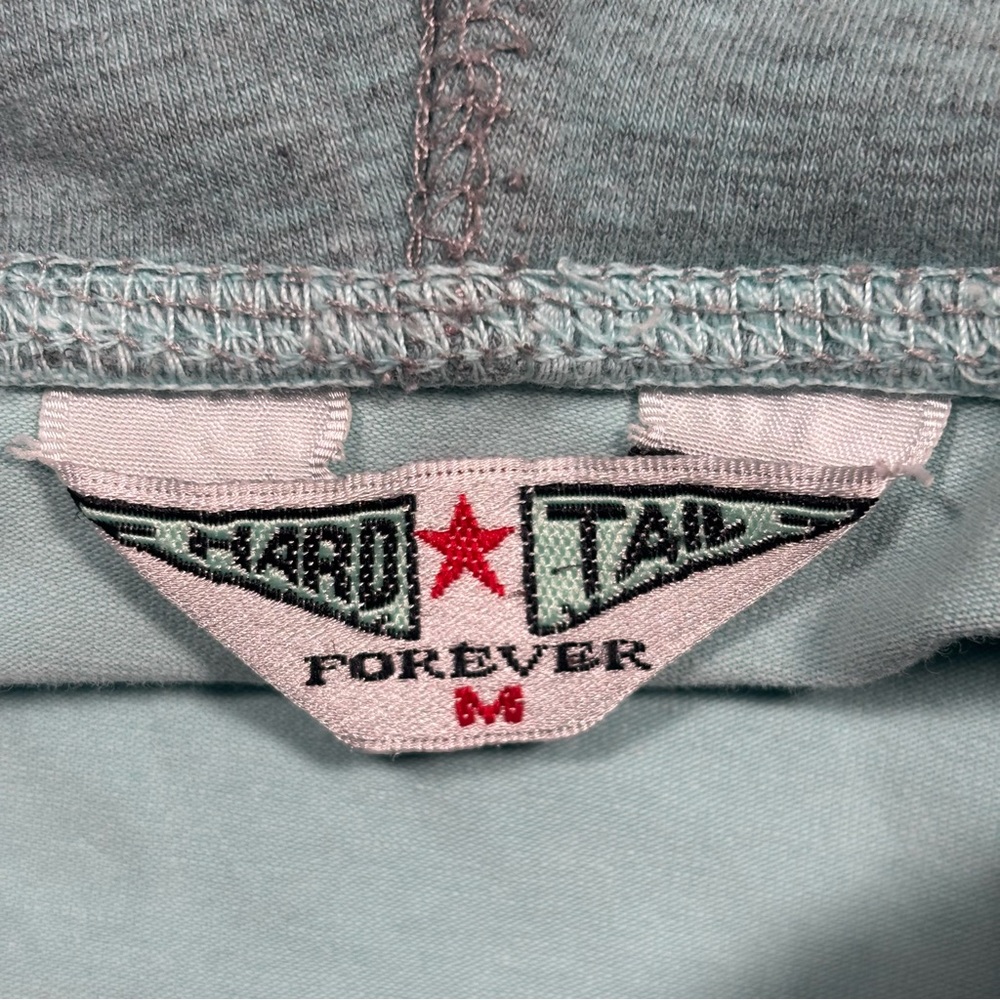 Hard Tail Forever Long Sleeve Athletic Turquoise Hoodie Womens Size Medium - Picture 7 of 15